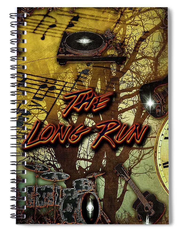 The Long Run Spiral Notebook featuring the digital art The Long Run by Michael Damiani