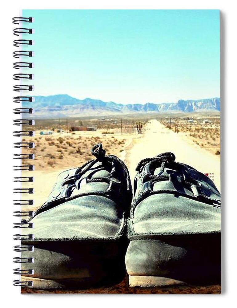 Desert Spiral Notebook featuring the photograph The Long Way Home by Dietmar Scherf