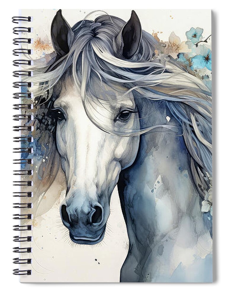 Horse Spiral Notebook featuring the painting The Lovely Mare by Tina LeCour