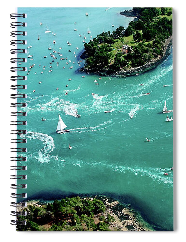 Aerial Spiral Notebook featuring the photograph The Mare current by Frederic Bourrigaud