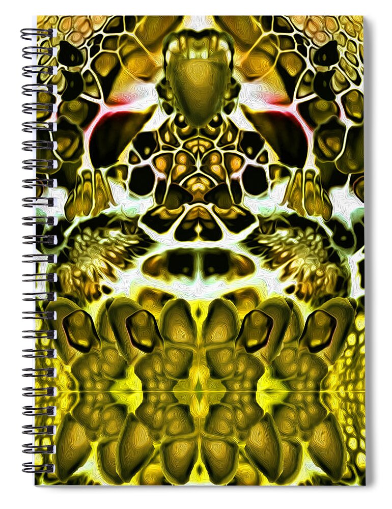 Midas Spiral Notebook featuring the digital art The Midas Touch by Aldane Wynter