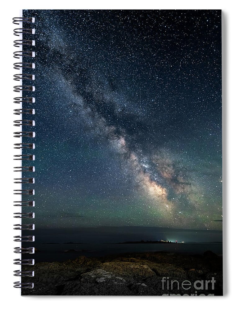 Milky Way Spiral Notebook featuring the photograph The Milky Way from Ocean Point by Patrick Fennell
