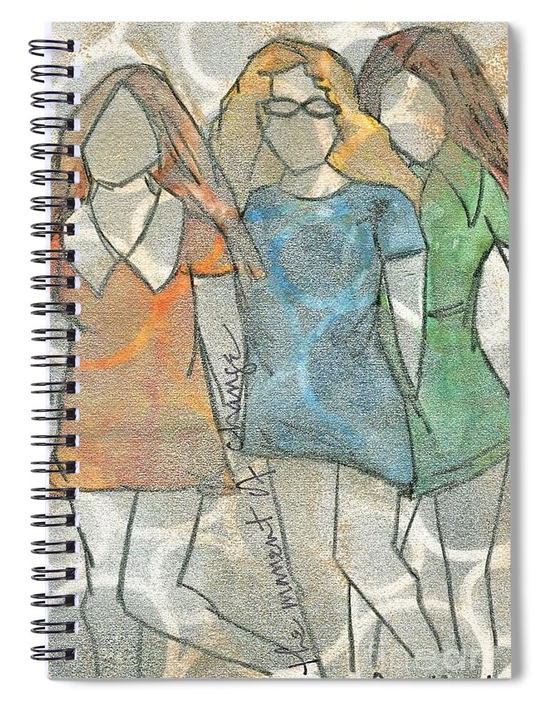 Friends Spiral Notebook featuring the painting The Moment Of Change by Hew Wilson