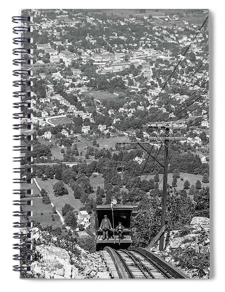 Hudson Valley Spiral Notebook featuring the photograph The Mount Beacon Incline Railway, 1903 by The Hudson Valley