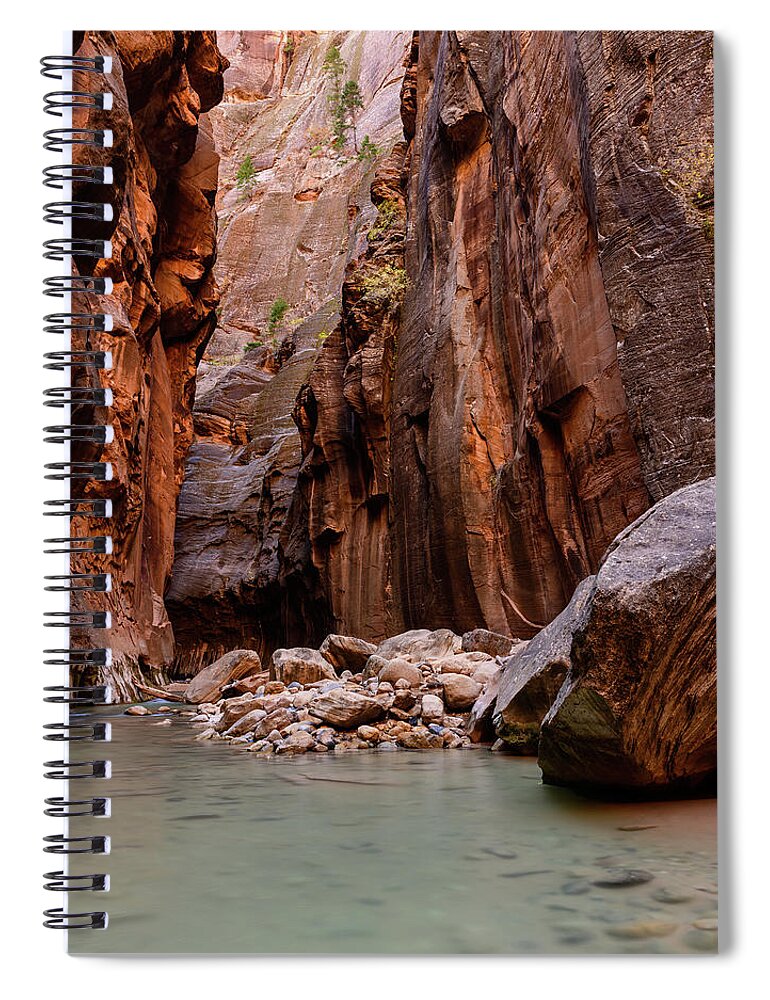 Fall Spiral Notebook featuring the photograph The Narrows by Michael Scott