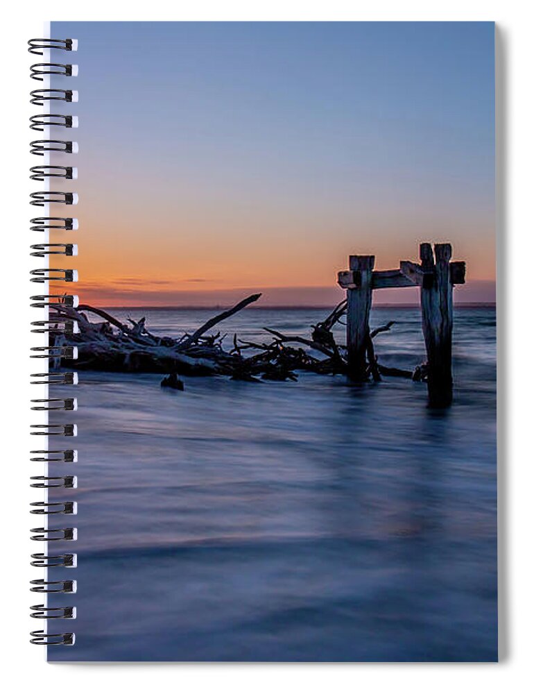 The Old Cattle Jetty Spiral Notebook featuring the photograph The Old Cattle Jetty, Point Nepean by Vicki Walsh