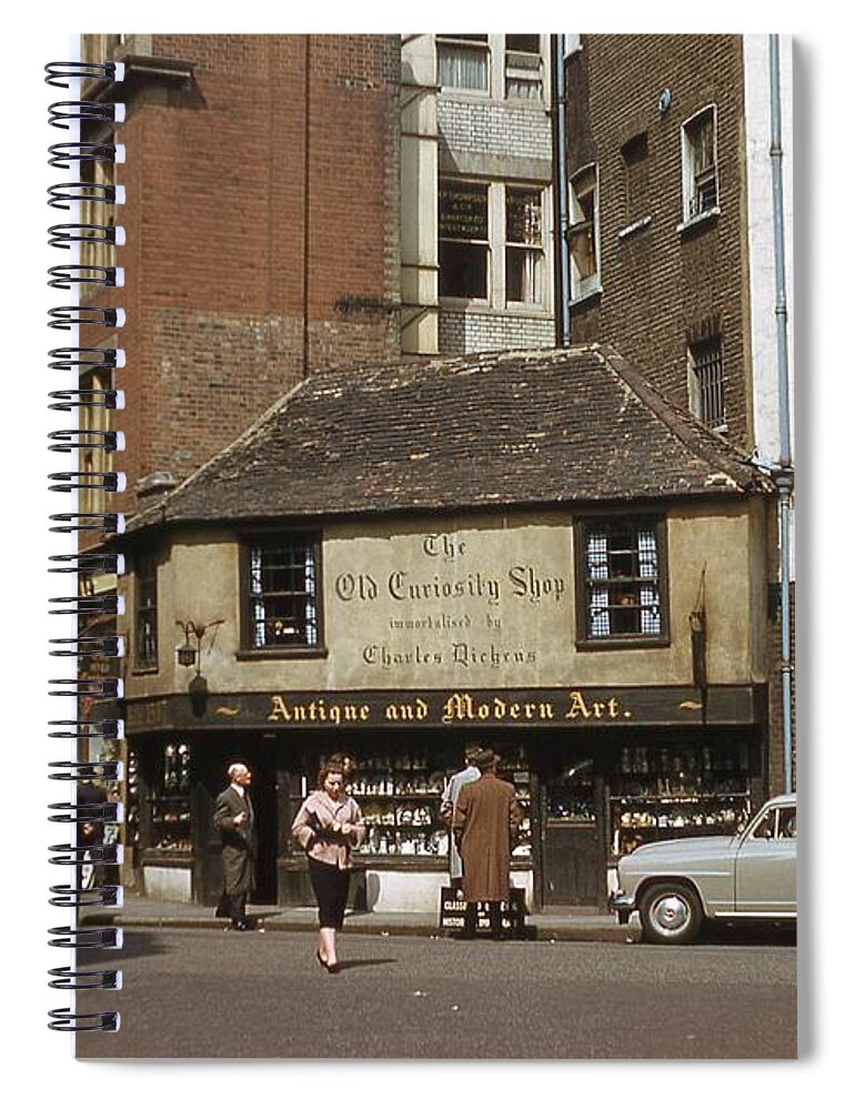 Charles Dickens Spiral Notebook featuring the photograph The Old Curiosity Shop 1957 by Jeremy Butler