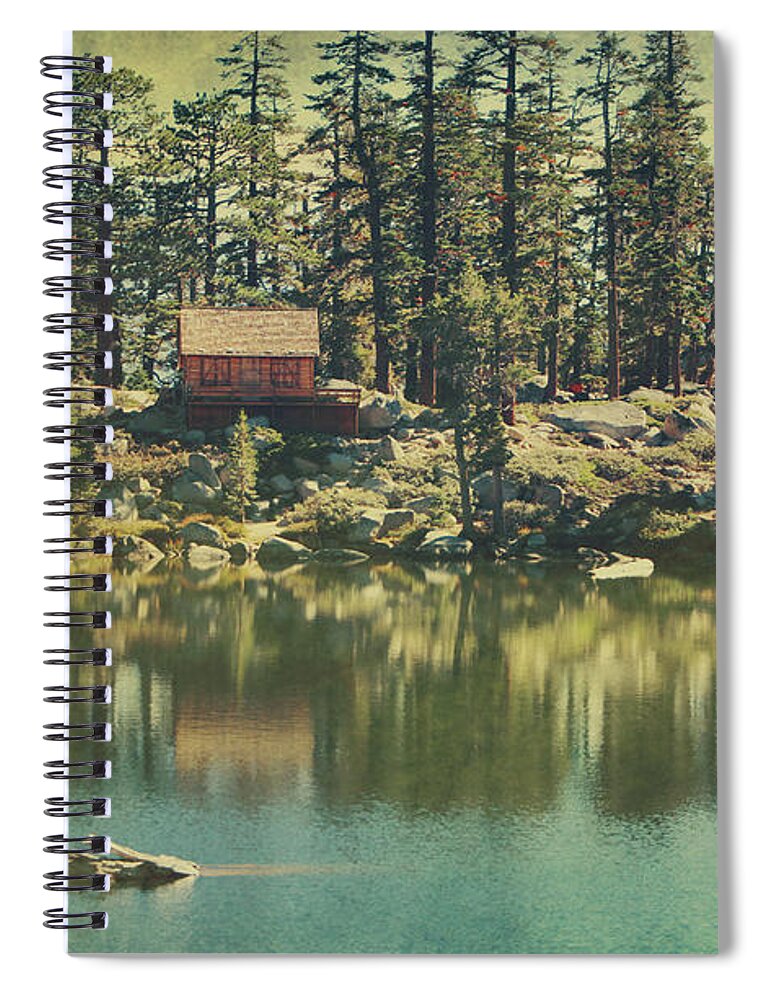 South Lake Tahoe Spiral Notebook featuring the photograph The Old Days by the Lake by Laurie Search