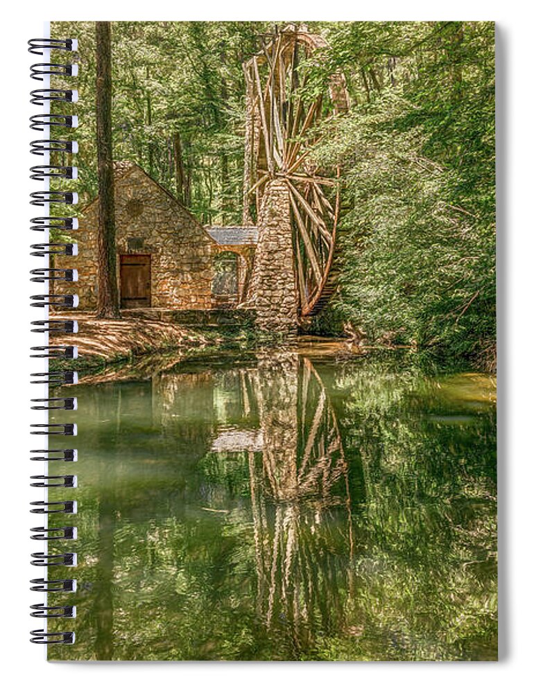 Berry College Spiral Notebook featuring the photograph The Old Mill at Berry College by Marcy Wielfaert