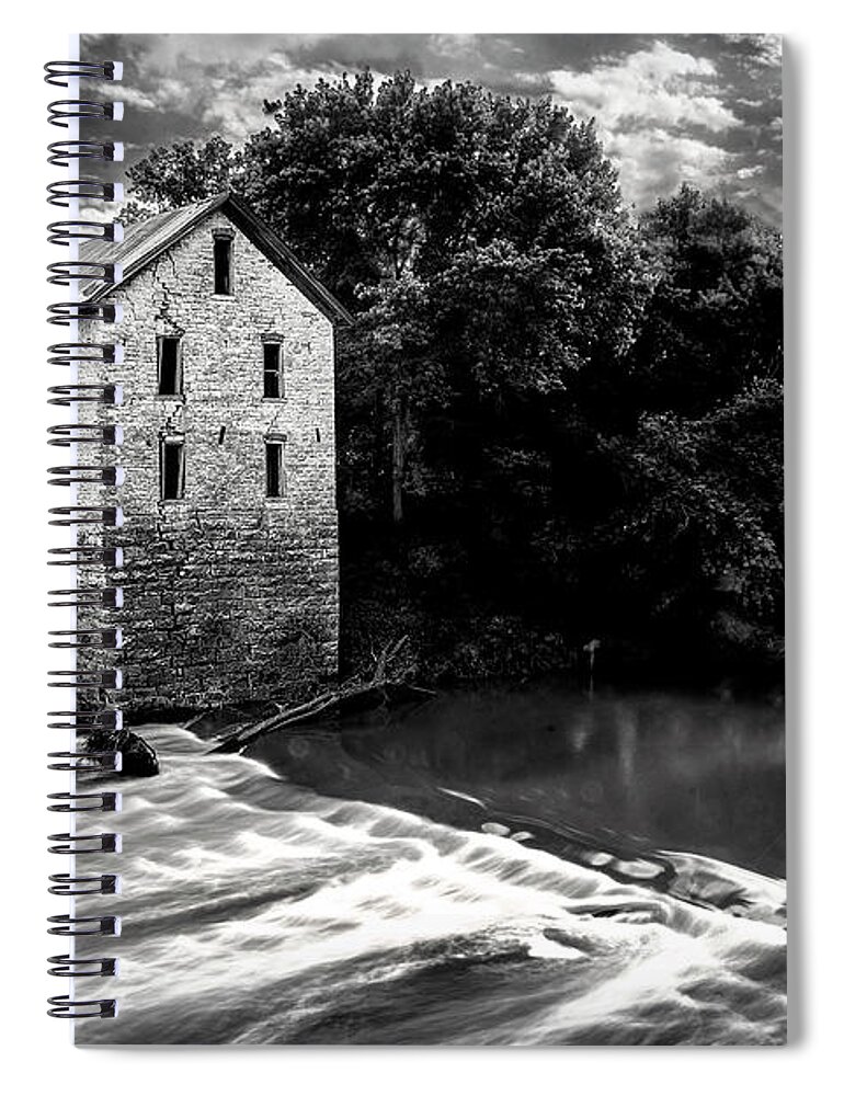 Grist Mill Spiral Notebook featuring the photograph The Old Mill Stream by Michael Ciskowski