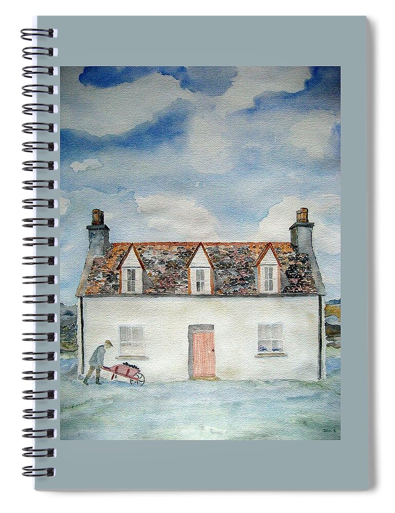 Watercolor Spiral Notebook featuring the painting The Olde Sod by John Klobucher