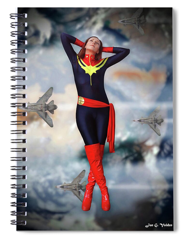 Captain Spiral Notebook featuring the photograph The Only Way To Fly by Jon Volden