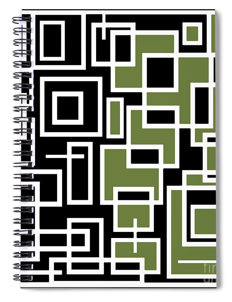 Black Spiral Notebook featuring the digital art The Other Half by Designs By L
