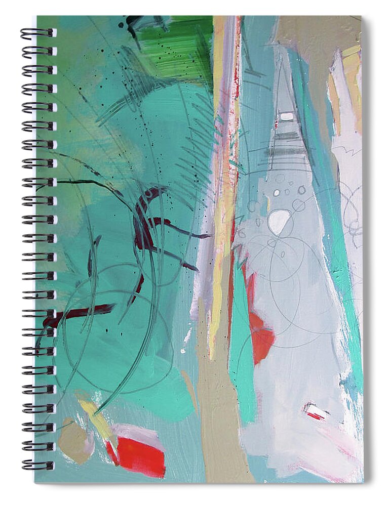 The Other Side Spiral Notebook featuring the painting The Other Side by John Gholson