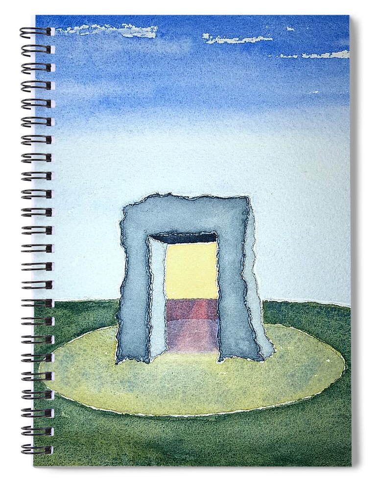 Watercolor Spiral Notebook featuring the painting The Portal by John Klobucher