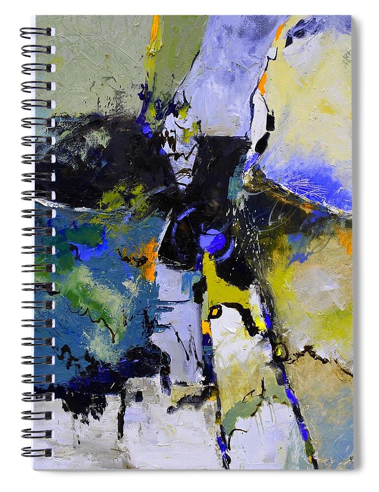 Abstract Spiral Notebook featuring the painting The process of a judgement by Pol Ledent