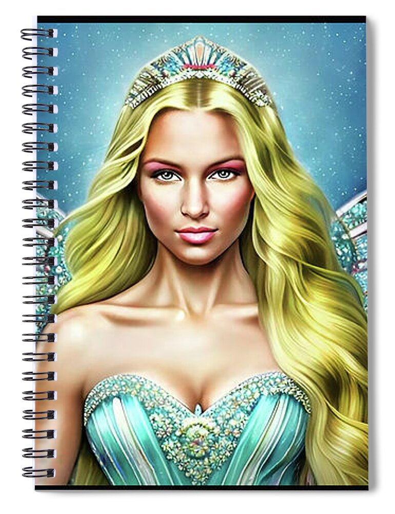 Healer Spiral Notebook featuring the digital art The Prom Queen by Shawn Dall