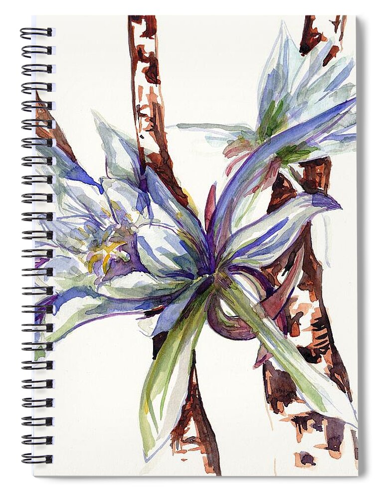 Kadapul Spiral Notebook featuring the painting The Queen of The NIght by George Cret