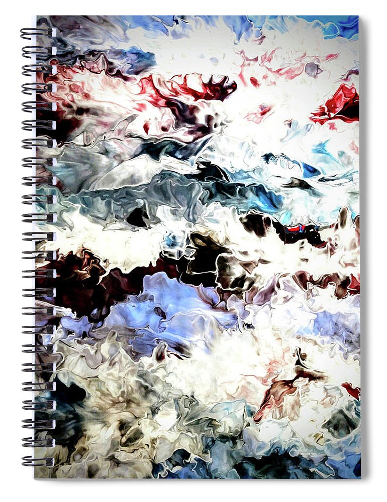Water Spiral Notebook featuring the painting The Rapids by Anna Adams