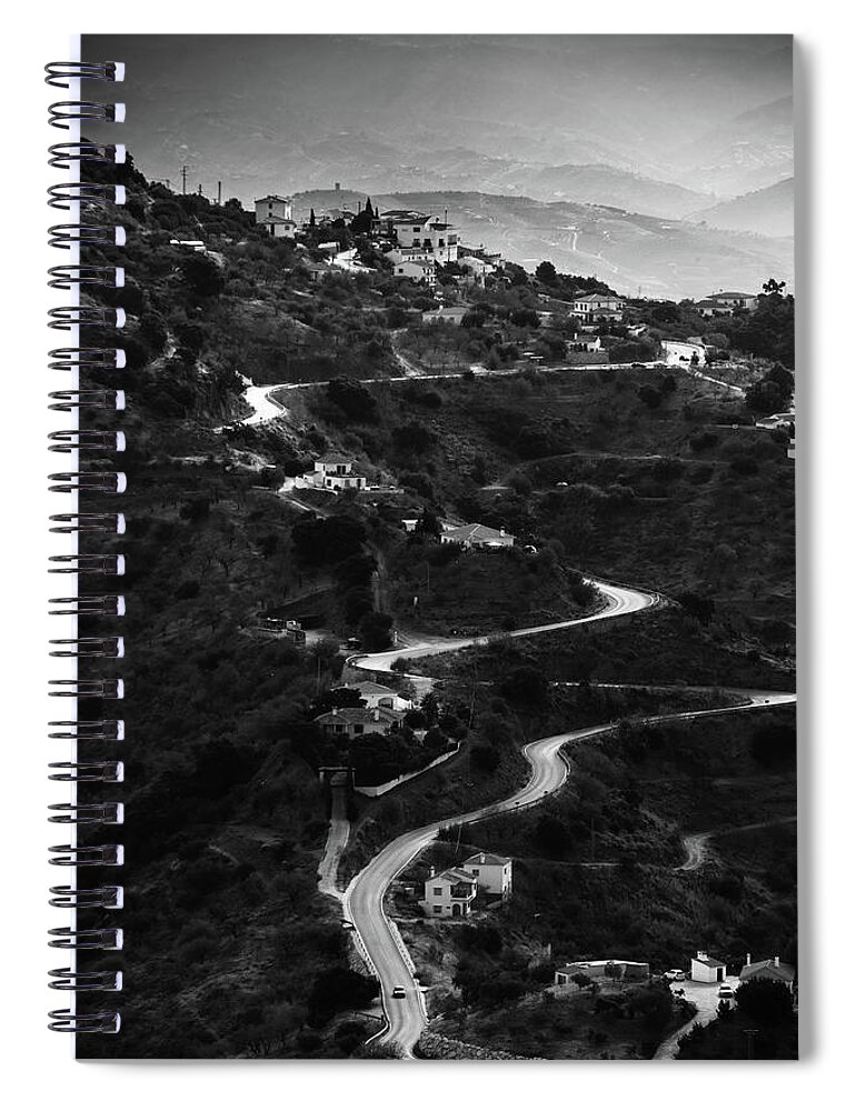 Los Ventorros Spiral Notebook featuring the photograph The road to Los Ventorros by Gary Browne