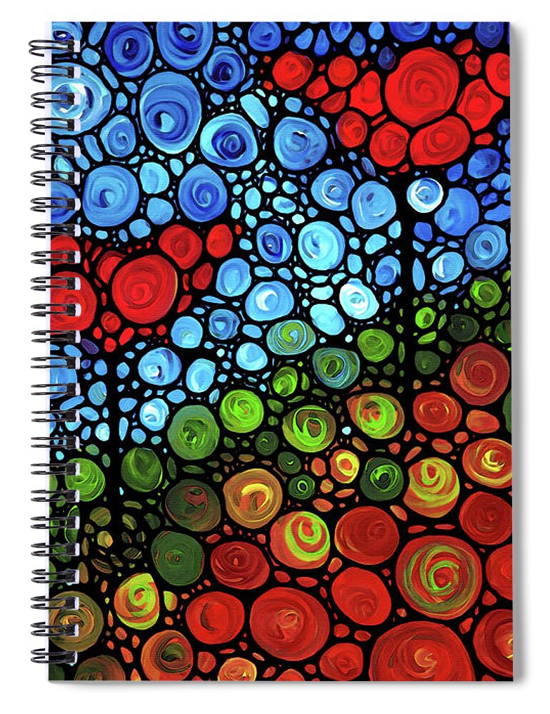 Floral Spiral Notebook featuring the painting The Roots Of Love Run Deep by Sharon Cummings