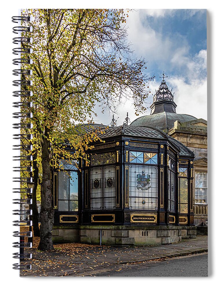 Autumn Spiral Notebook featuring the photograph The Royal Pump Room Harrogate by Shirley Mitchell