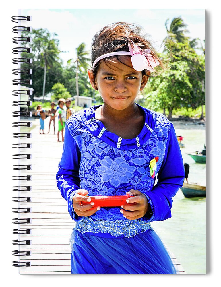 Borneo Spiral Notebook featuring the photograph Diamonds On The Inside - Sea Gypsy Village, Sabah. Malaysian Borneo by Earth And Spirit