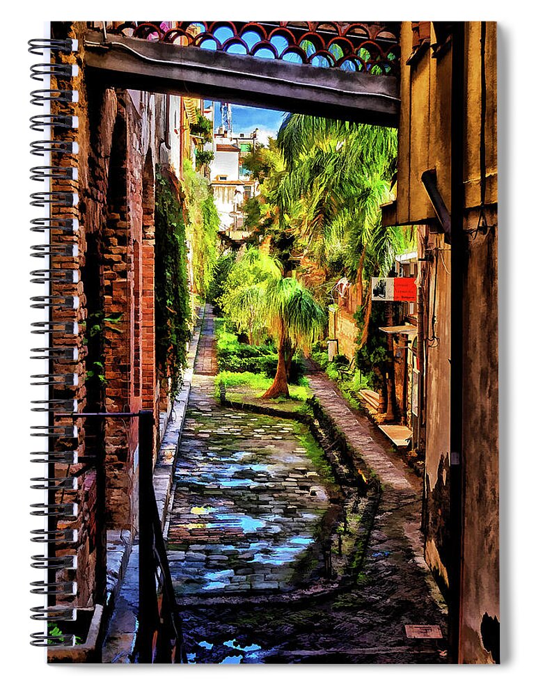 Italy Spiral Notebook featuring the photograph The Secret Garden by Monroe Payne