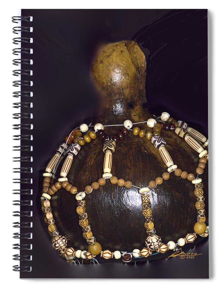 Shekere Spiral Notebook featuring the photograph The Shekere by Leon DeVose