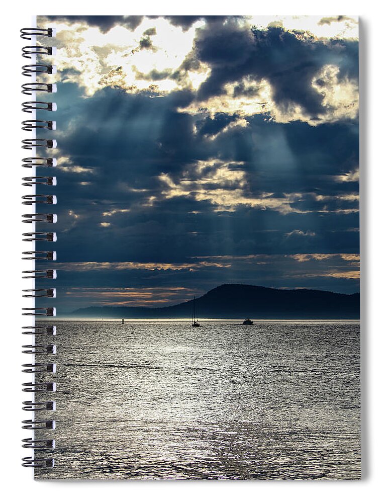  Spiral Notebook featuring the photograph The Shining by Tim Dussault