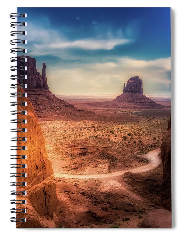 Arizona Spiral Notebook featuring the photograph The Silver Valley by Micah Offman