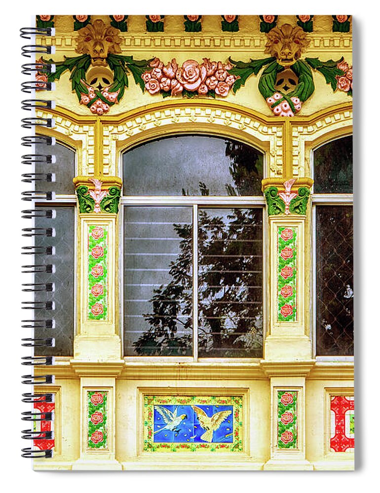 Singapore Spiral Notebook featuring the photograph The Singapore Shophouse 211 by John Seaton Callahan