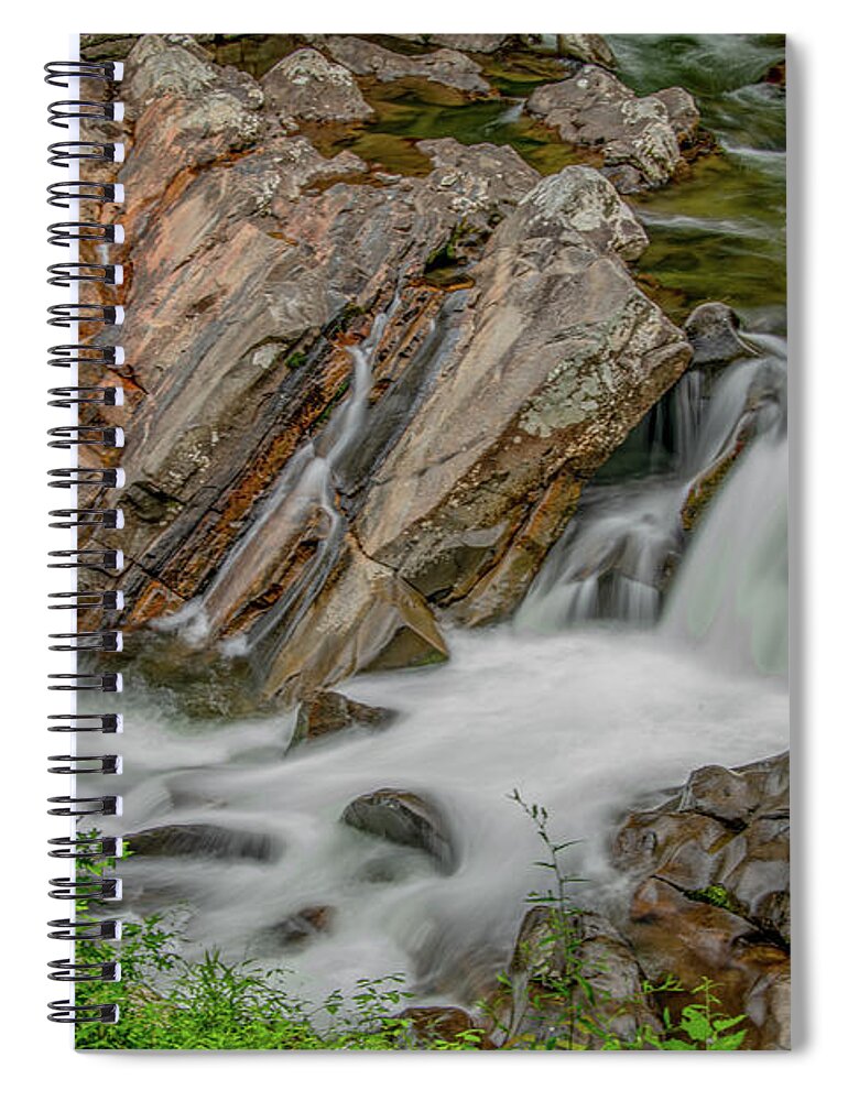 Great Smoky Mountains National Park Spiral Notebook featuring the photograph The Sinks in Summer, Great Smoky Mountains by Marcy Wielfaert