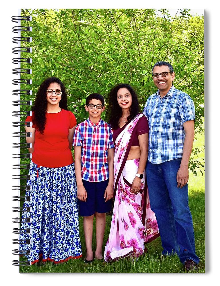 Portrait Spiral Notebook featuring the photograph The Sirsiwal Family by Monika Salvan