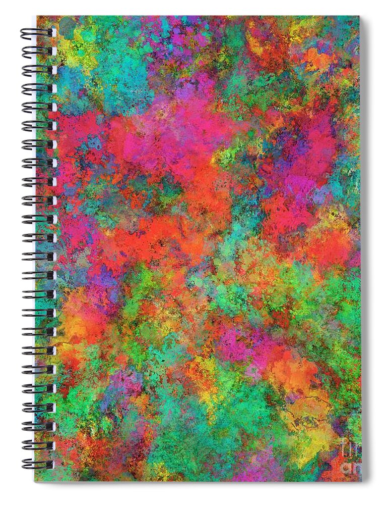 Turquoises Spiral Notebook featuring the digital art The spark by Keith Mills
