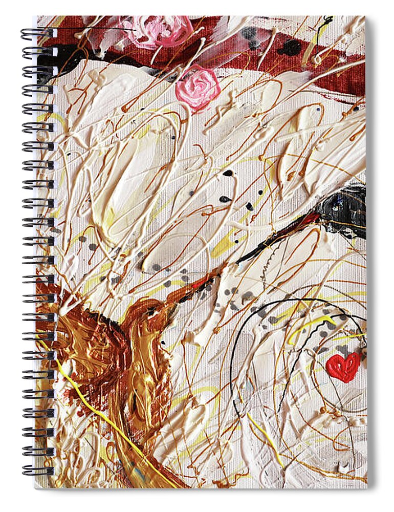 Art Of Israel Spiral Notebook featuring the painting The Splash Of Life #31. Fragment 1 by Elena Kotliarker