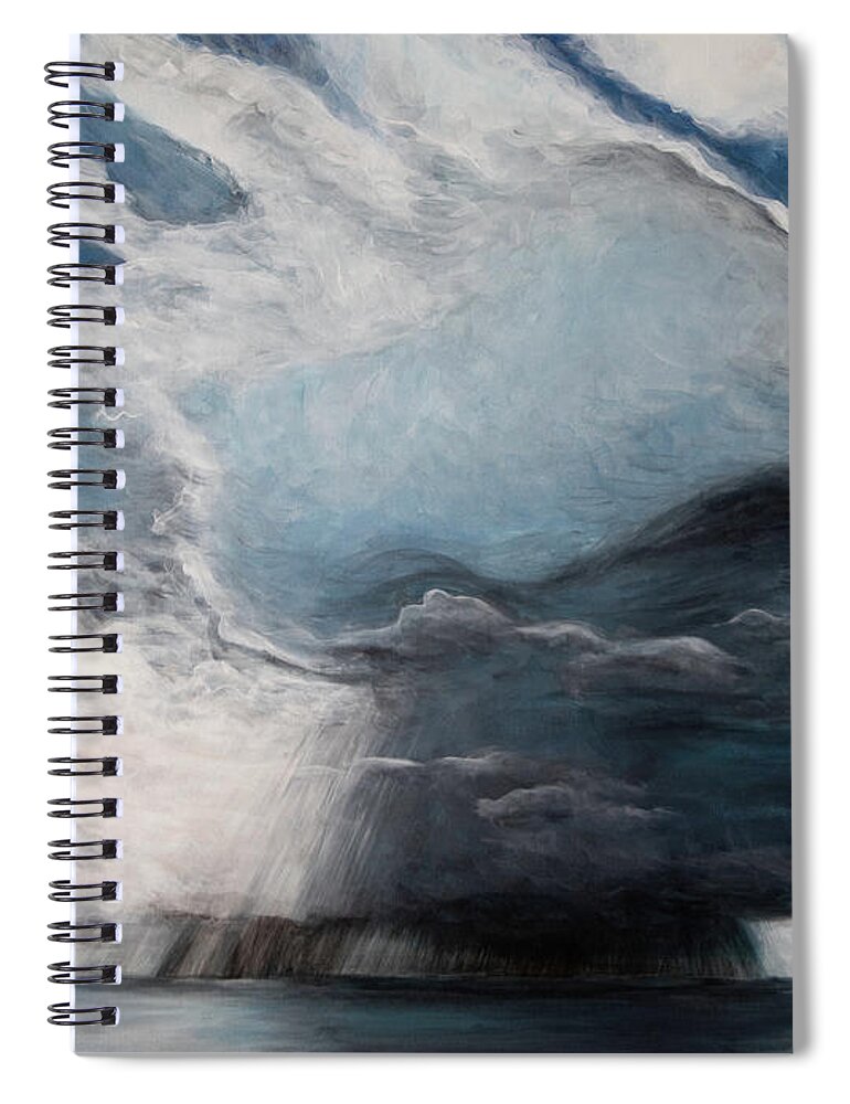 Storm Spiral Notebook featuring the painting The Storm by Pamela Schwartz