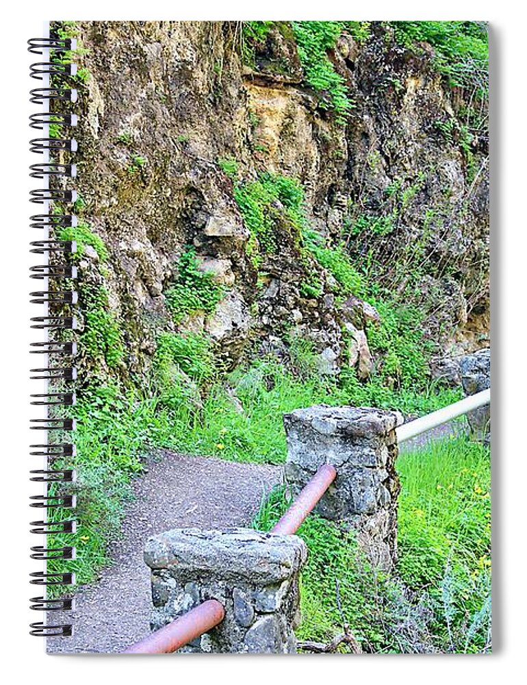 Path Spiral Notebook featuring the photograph The Trail Between the Rocks and the Creek by Martha Sherman