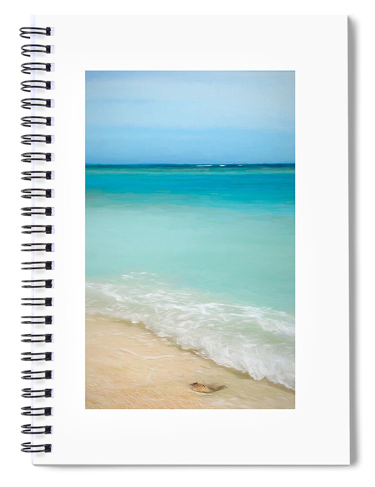 Ocean Spiral Notebook featuring the photograph The Tranquil Sea by Susan Hope Finley