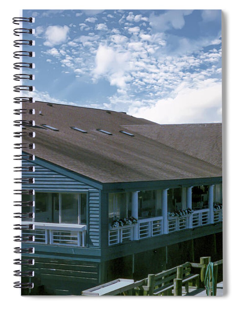 The Trawler Spiral Notebook featuring the photograph The Trawler - Shem Creek by Dale Powell