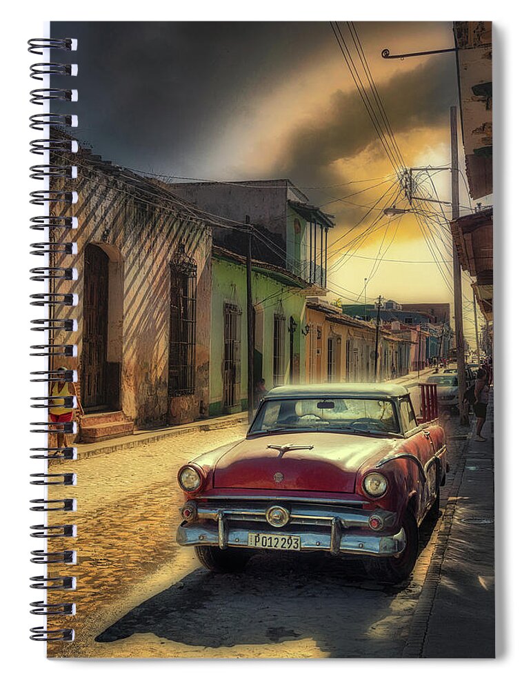 Sleepy Spiral Notebook featuring the photograph The Trinidad atmosphere by Micah Offman