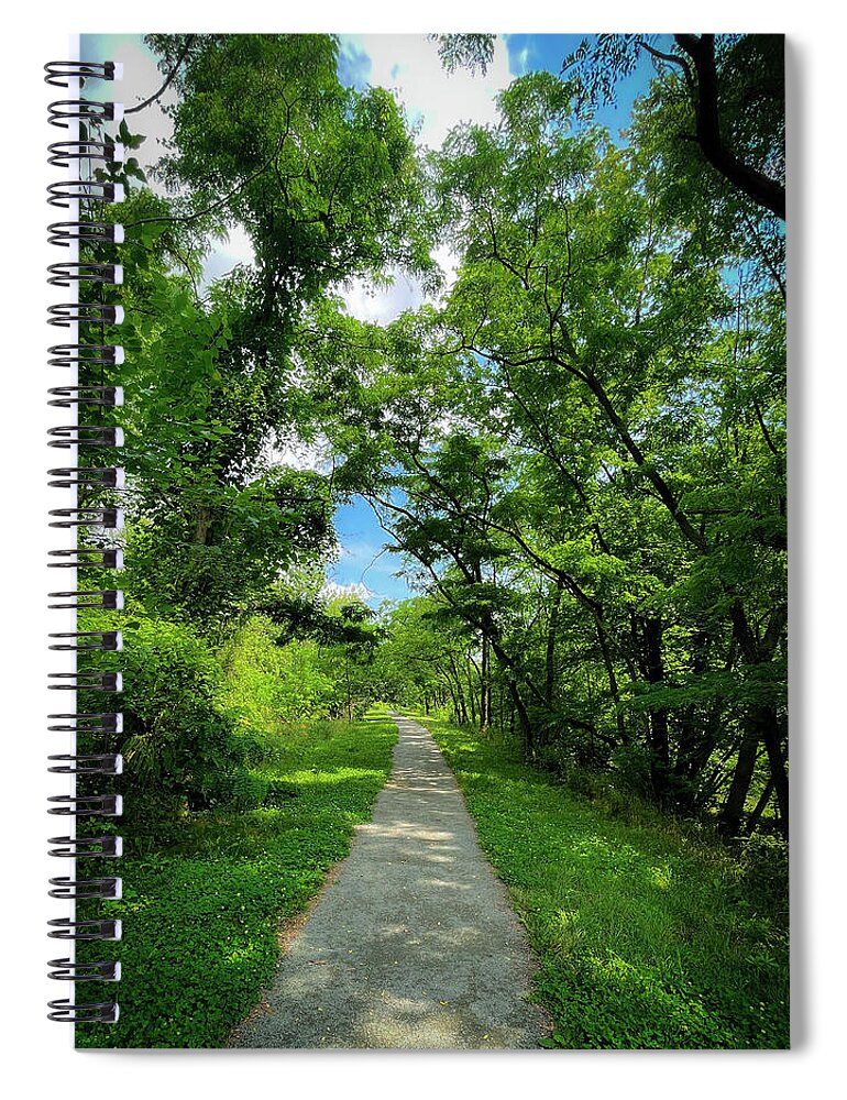 Landscapes Spiral Notebook featuring the photograph The Usual Trail by Lora J Wilson