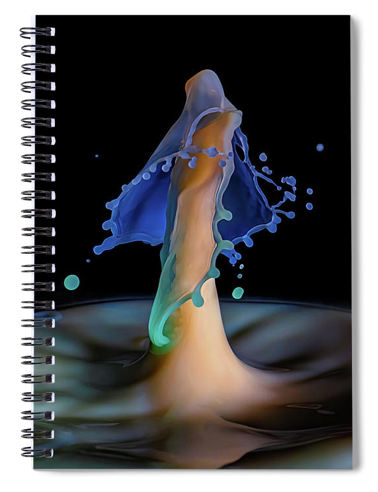 Splash Art Spiral Notebook featuring the photograph The Veiled Dancer by Michael McKenney