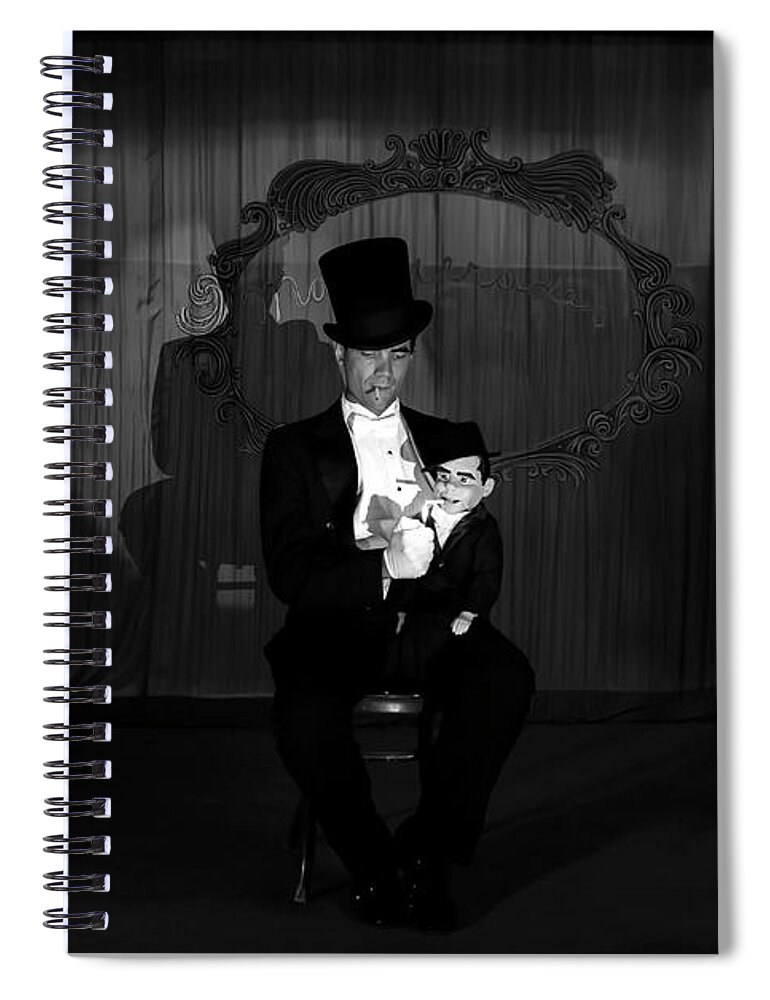Craig Owens Spiral Notebook featuring the photograph The Ventriloquist by Sad Hill - Bizarre Los Angeles Archive