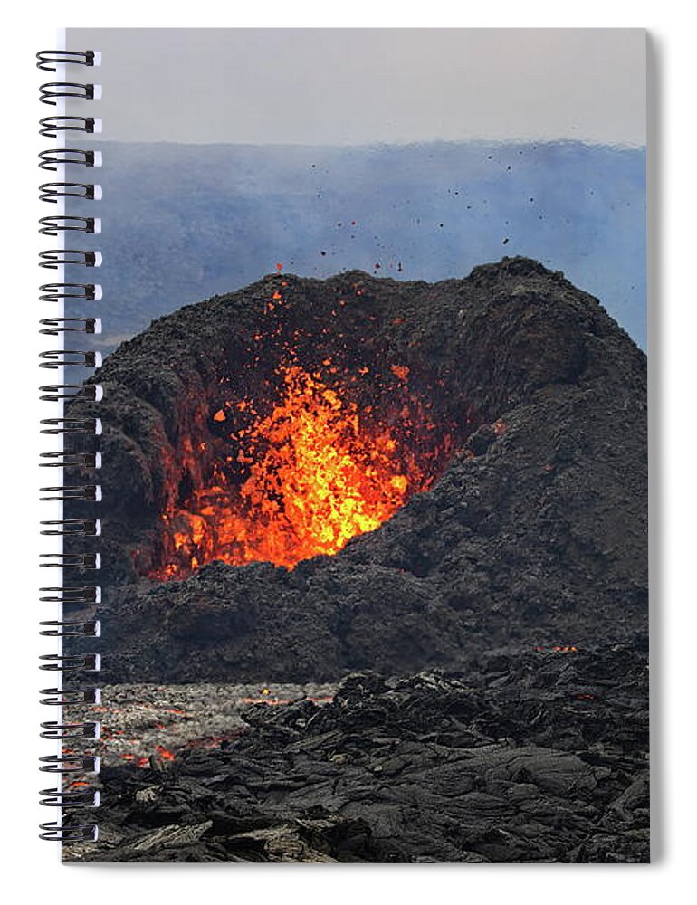 Volcano Spiral Notebook featuring the photograph The victor by Christopher Mathews