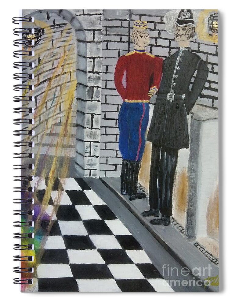 Gay Spiral Notebook featuring the painting The Victorian Gay Scene by David Westwood