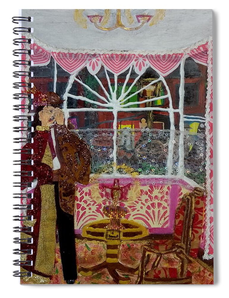 Lgbtq Spiral Notebook featuring the mixed media The Victorian Victim by David Westwood
