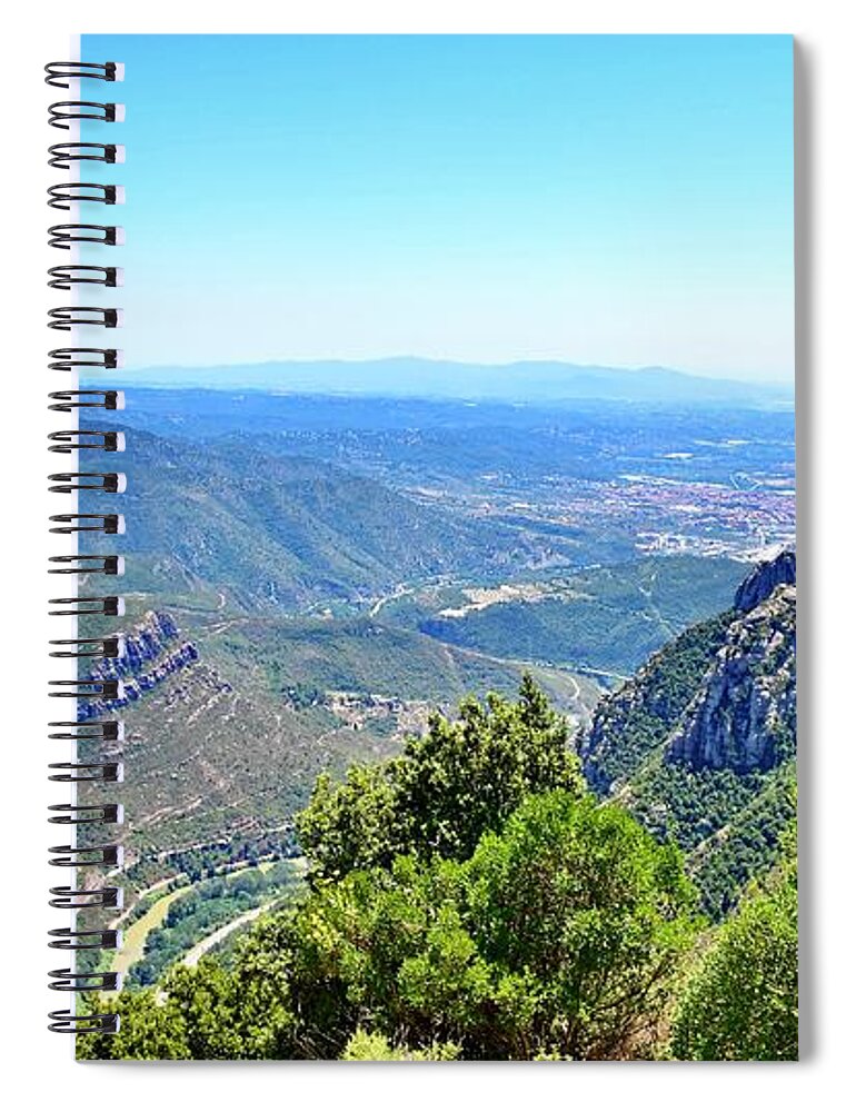 Montserrat Spiral Notebook featuring the photograph The View from Montserrat by Monika Salvan