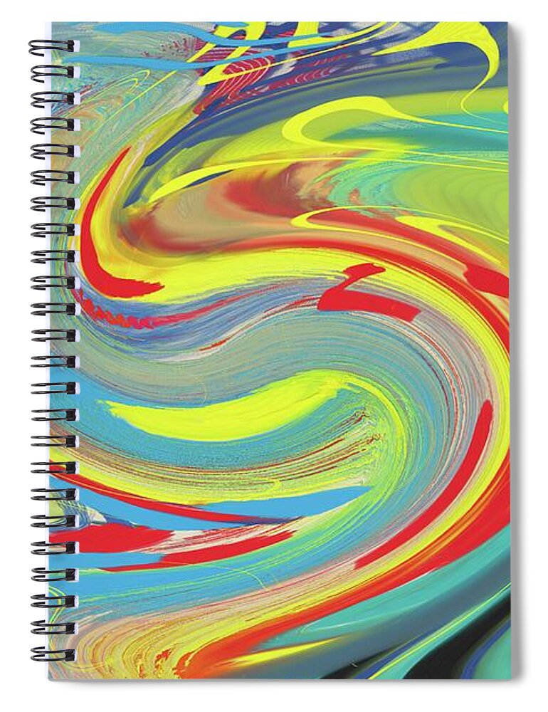 Acrylic Spiral Notebook featuring the painting The Waiting by Christina Wedberg