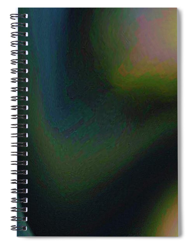 Translucent Spiral Notebook featuring the digital art The watcher by Glenn Hernandez